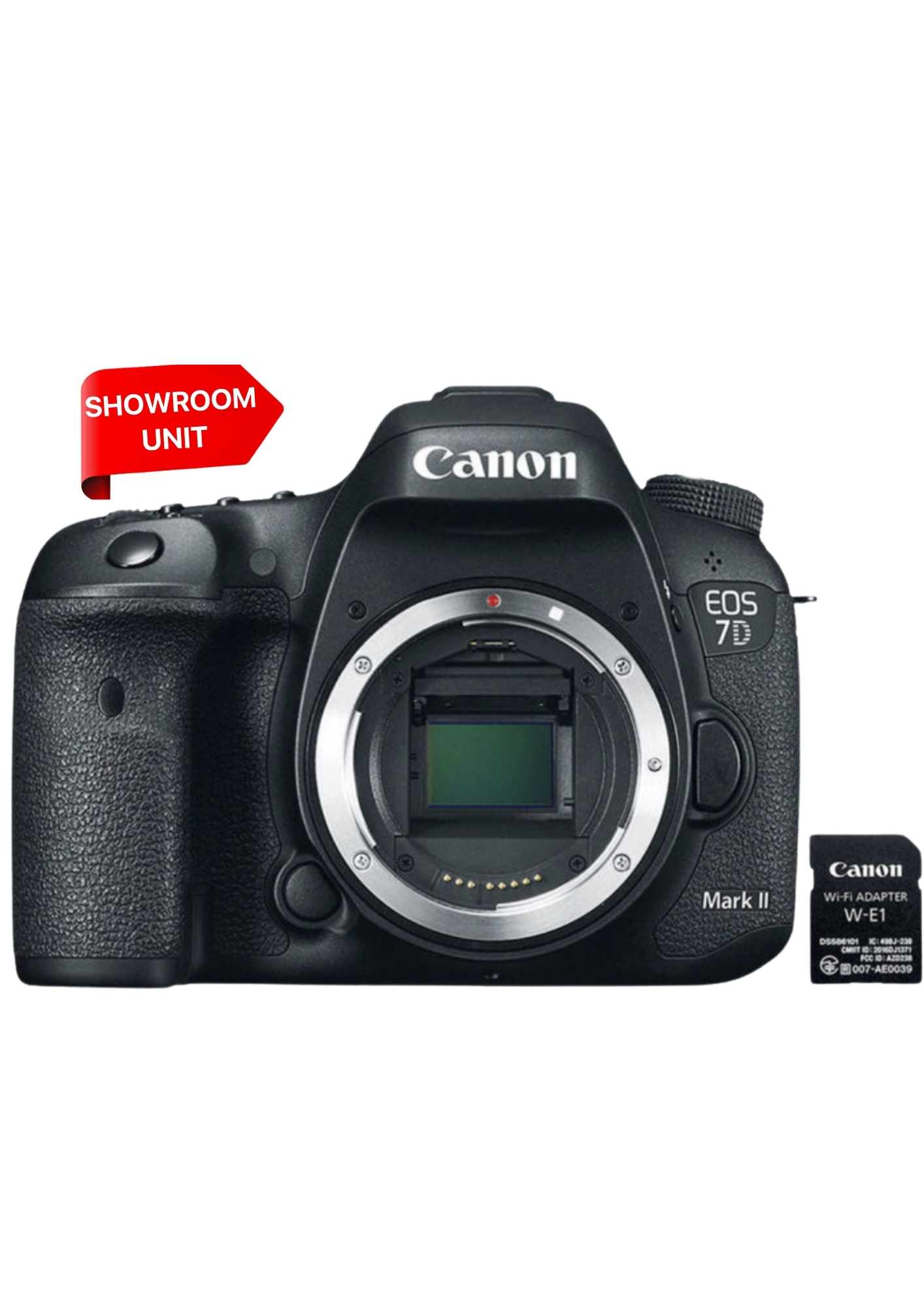 Canon EOS 7D Mark II DSLR Camera Body with W-E1 Wi-Fi Adapter